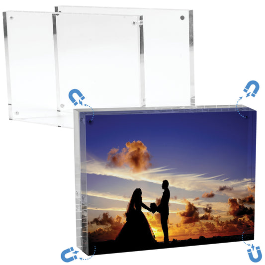5"x7" Double-Sided Acrylic Magnetic Picture Frame