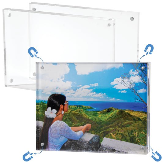 6"x8" Double-Sided Acrylic Magnetic Picture Frame