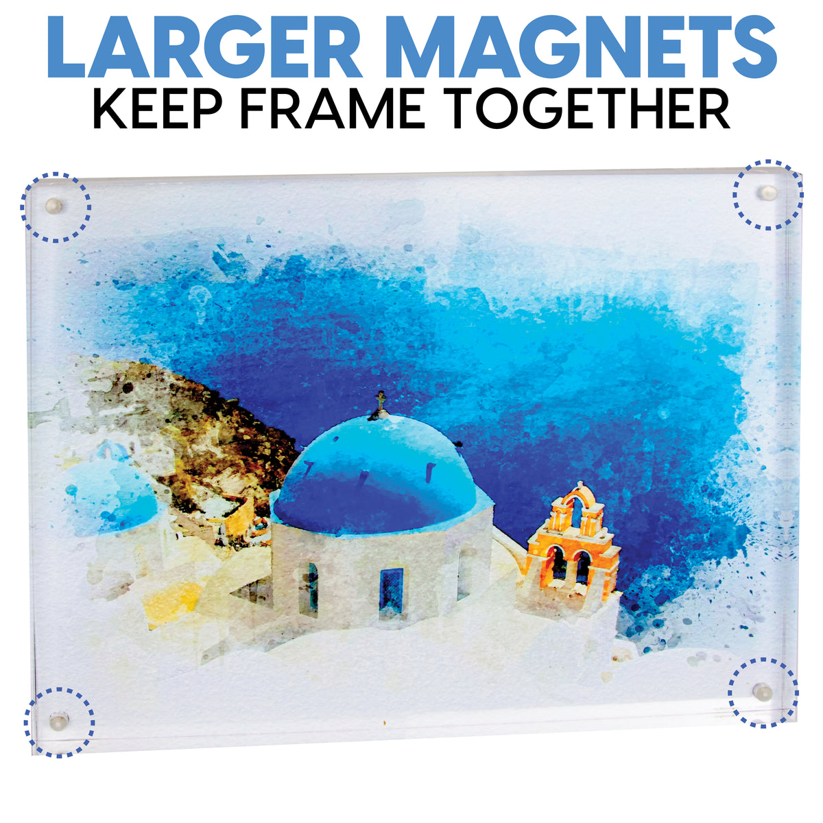 8"x10" Double-Sided Acrylic Magnetic Picture Frame