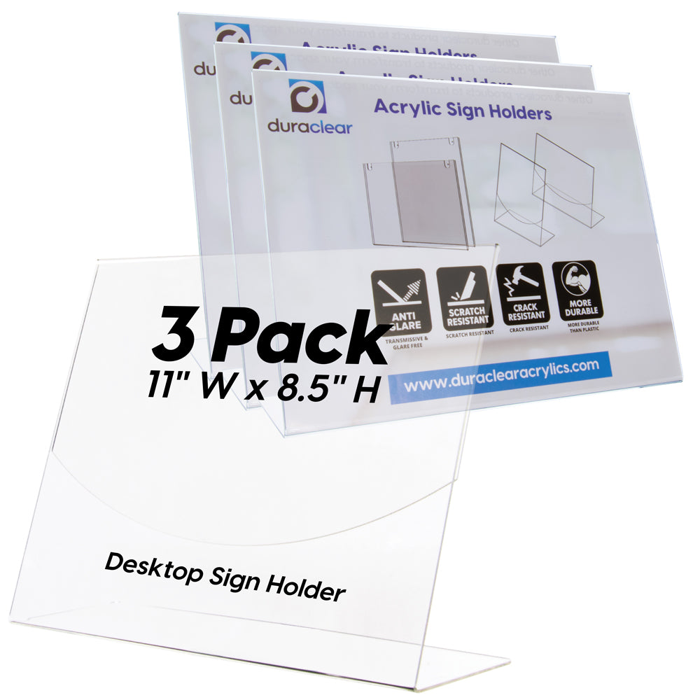 8.5"x11" Desktop Paper Sign Holder - Extra Thick and Durable - For US Letter Paper
