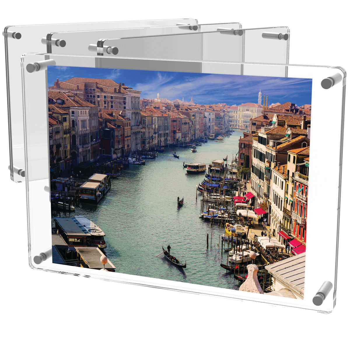 Floating Wall Mount Display Frame for Letter Size Documents